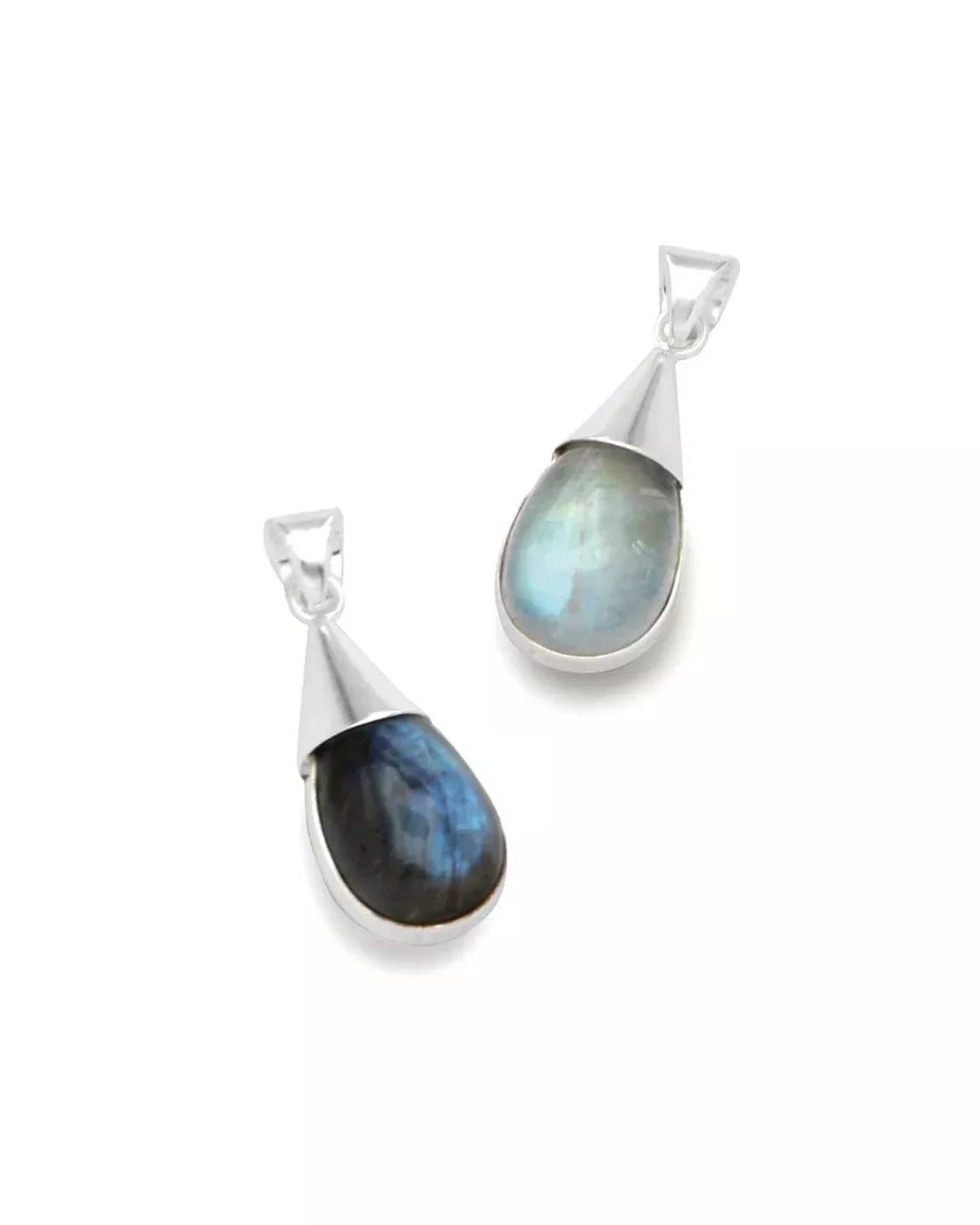 Trust and Intuition Two-Sided Gemstone Drop Pendant