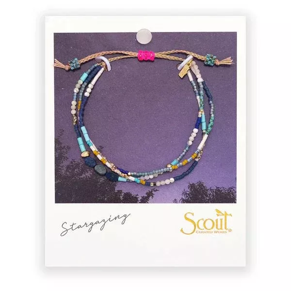 Truth | Lapis & Gold - Mixed Media Bracelet