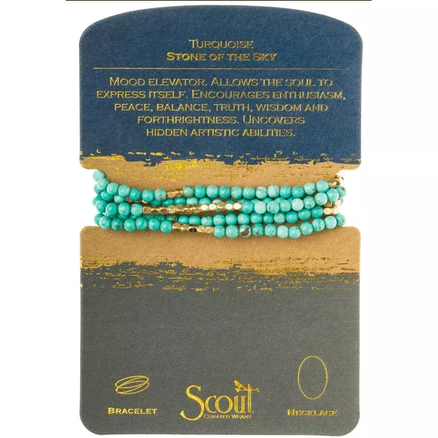 Turquoise - Stone Of The Sky - Wrap Bracelet / Necklace