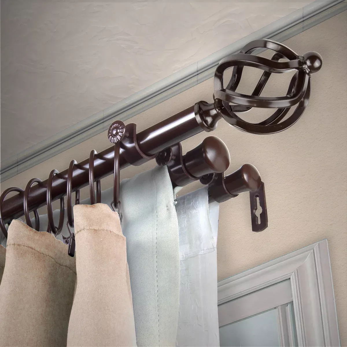 Twist 13/16" Triple Curtain Rod