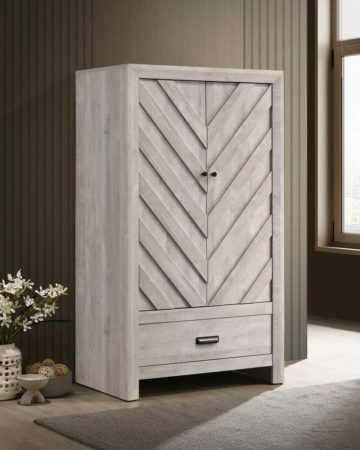 Valor Armoire - Whitewash