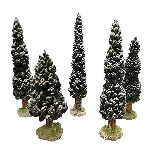 Village Snowy Evergreens Set of 5, Large 52614