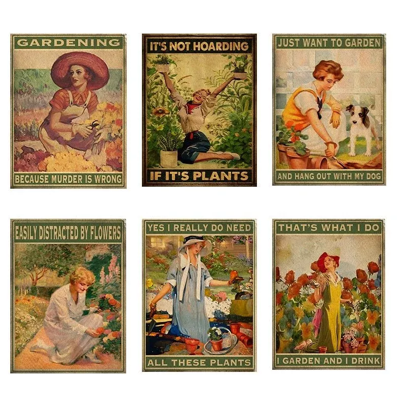 Vintage Inspired Gardening Sign