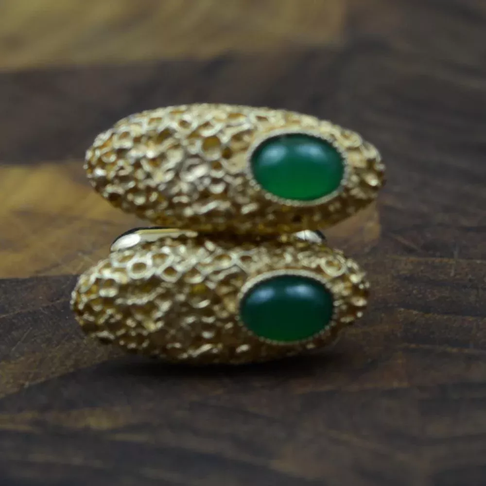 Vintage Swank Gilded Nugget Cufflinks