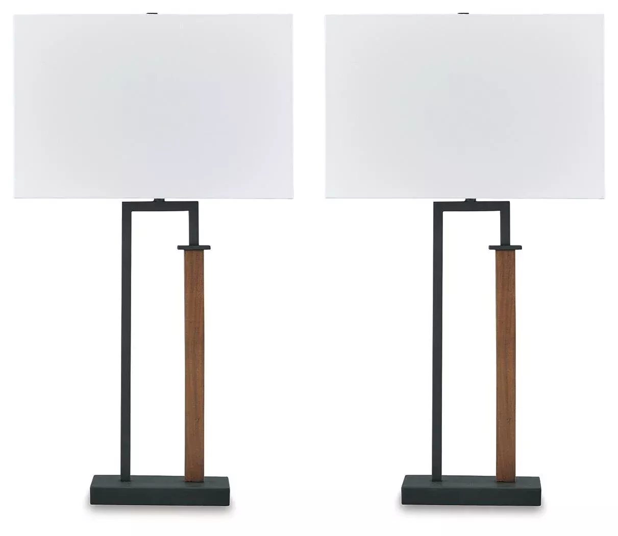 Voslen - Metal Table Lamp (Set of 2) - Black / Brown