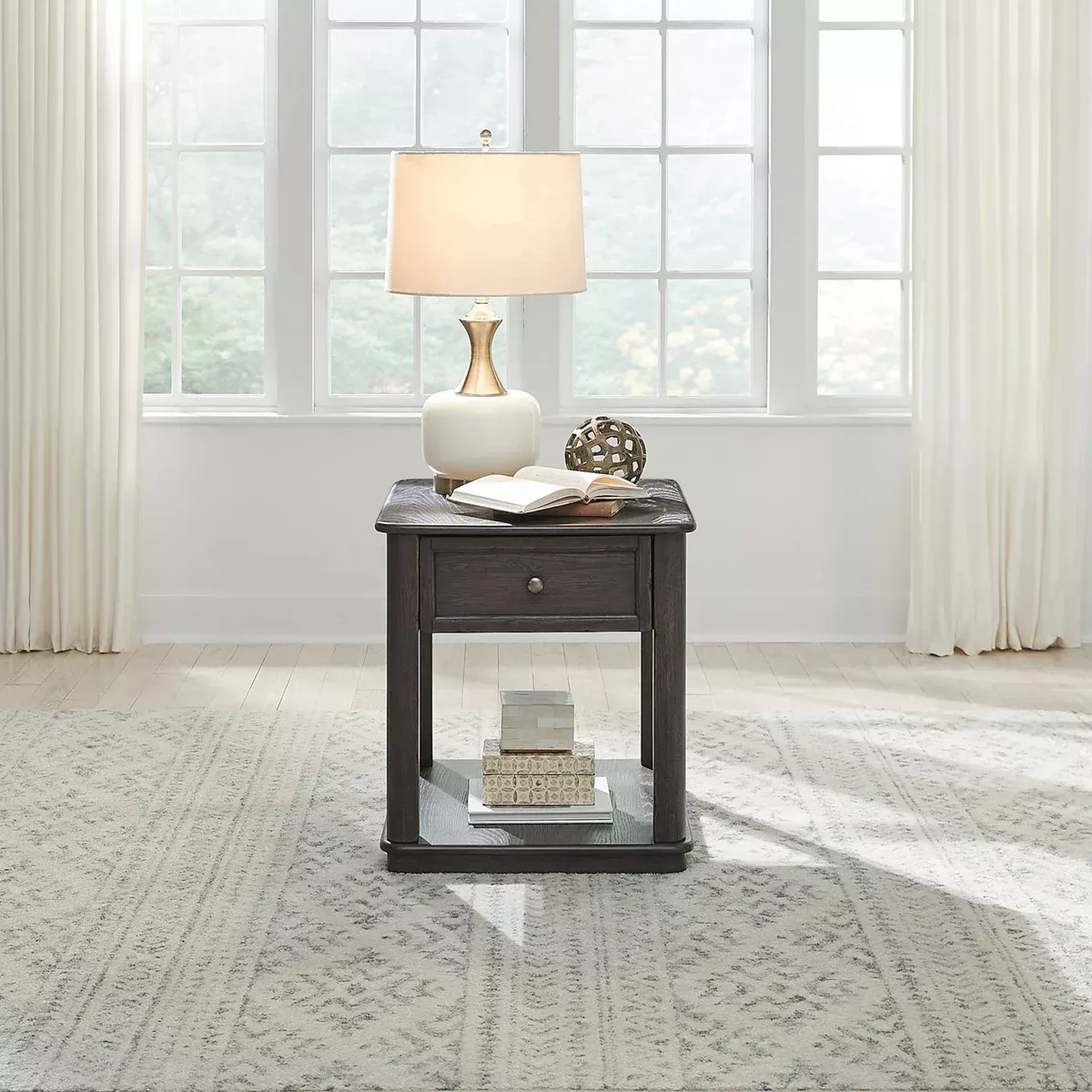 Wallace - End Table - Aged Oak