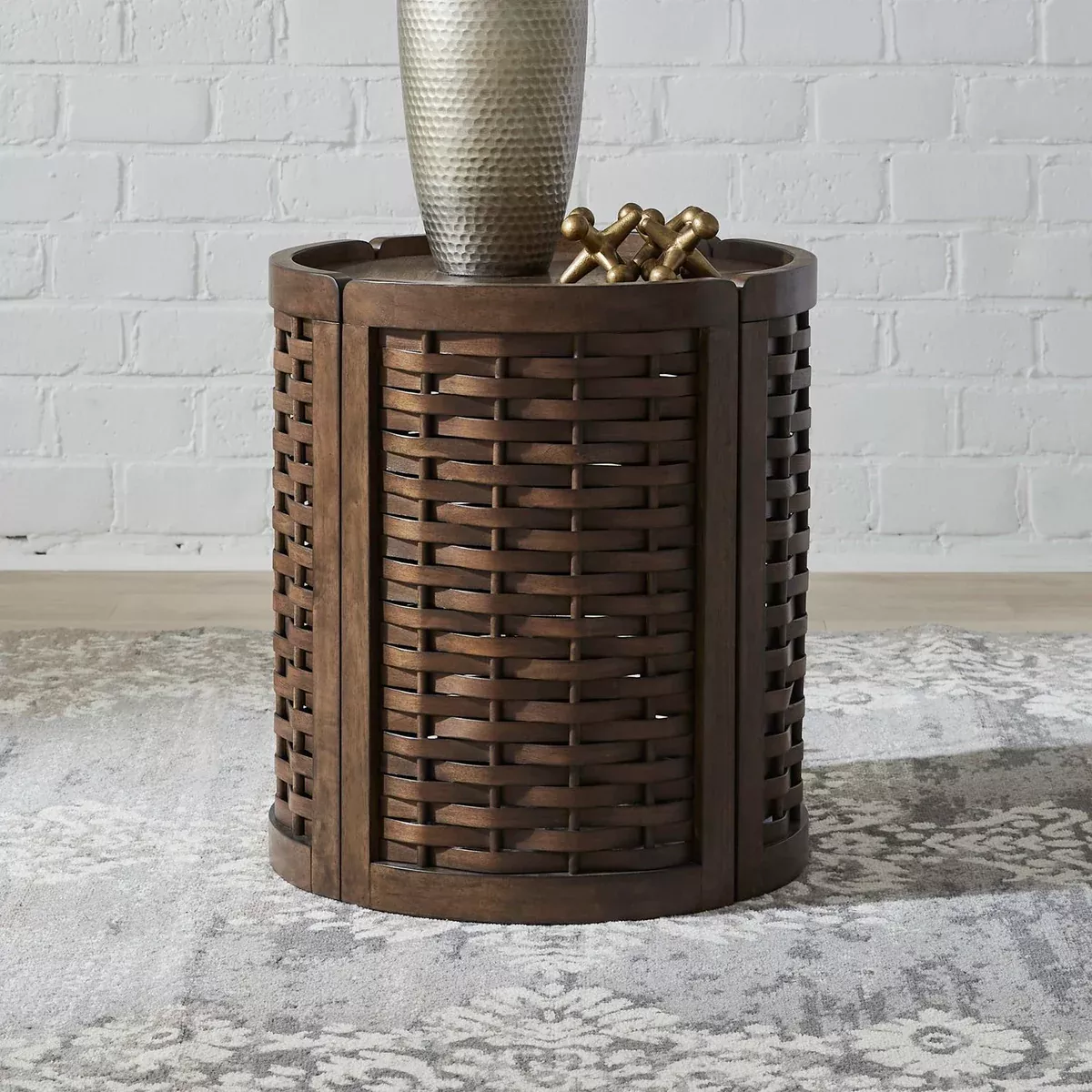 Warren Park - Round End Table - Coffee Brown