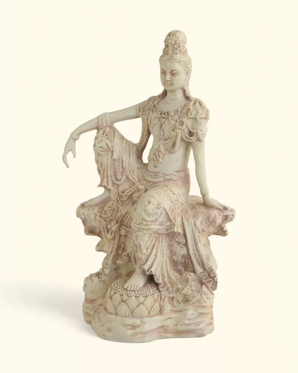 Water and Moon Royal Ease Kuan Yin Statue