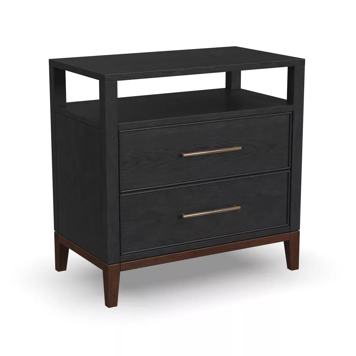 Waterfall - Nightstand - Black