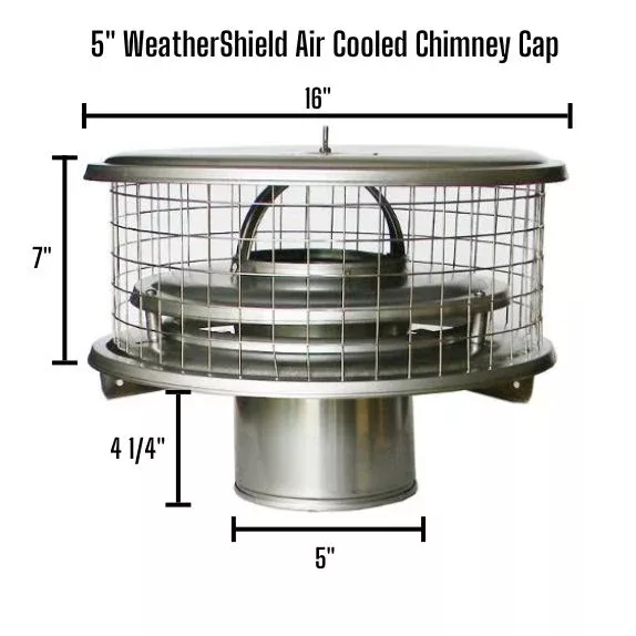 WeatherShield Triple Wall Chimney Cap - Air Cooled