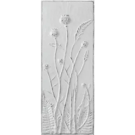 White Enamel Embossed Flower Wall II