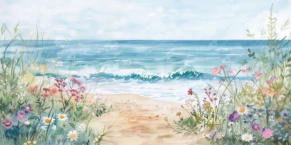 Wildflower Seascape