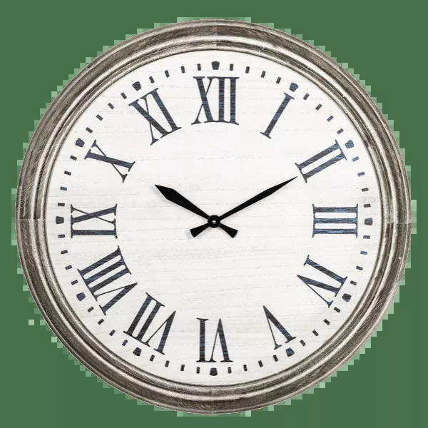Wood Frame Roman Numeral Wall Clock