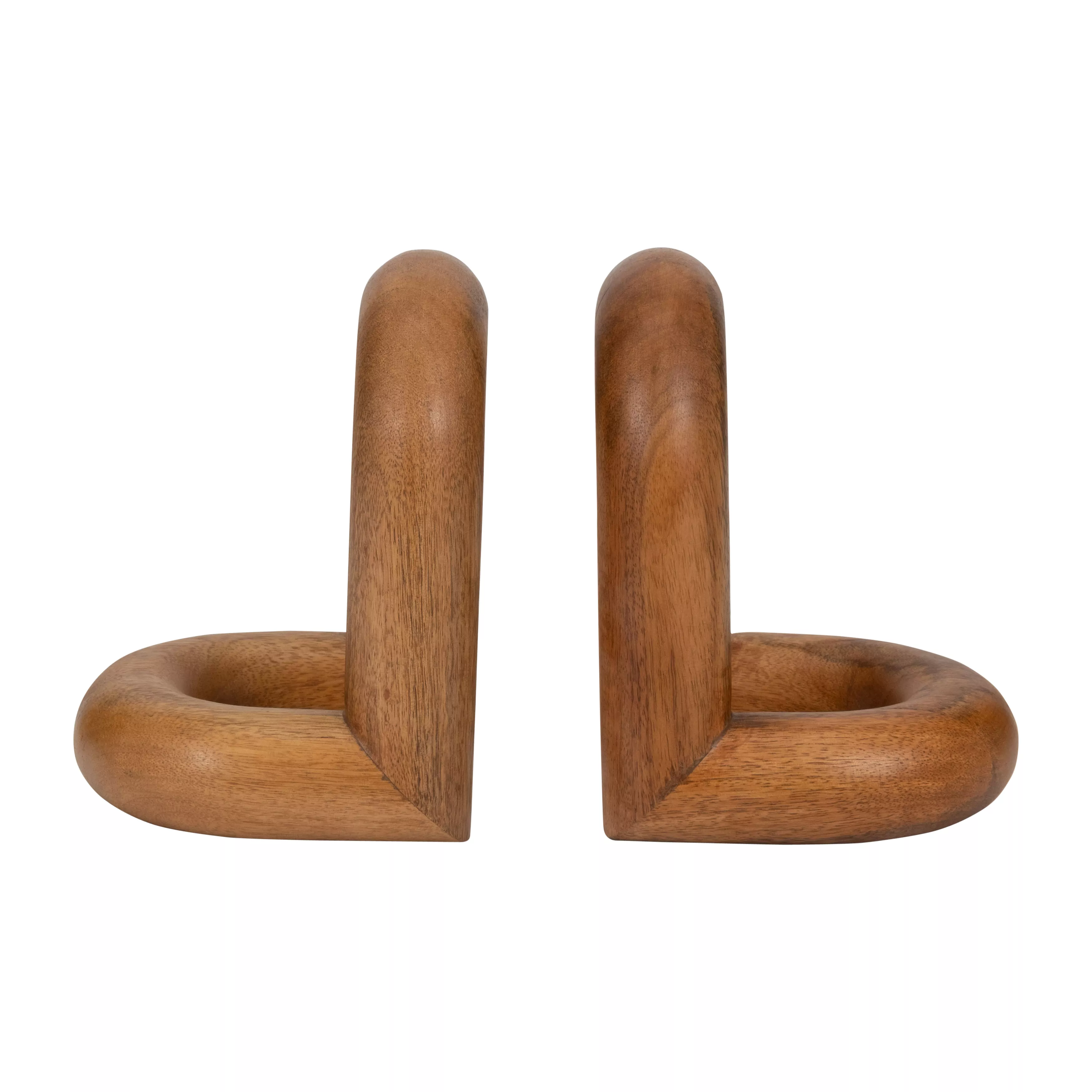 Wood S/2 7" Loopy Bookends