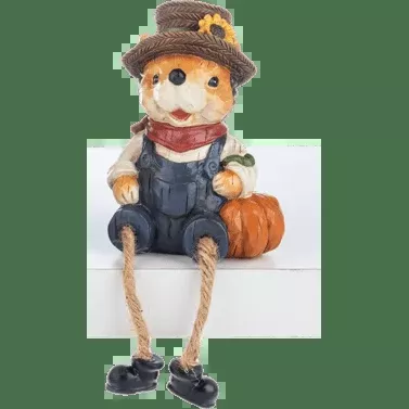 Woodland Critter Shelf Sitter - Clay