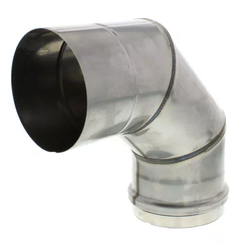 Z-Flex 2SVEEWCF0490 4" Round 90° Elbow Vent Pipe for Horizontal Venting - Category III Stainless Steel
