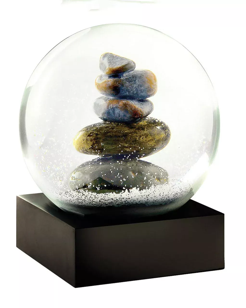 Zen Cairn Calming Snow Globe