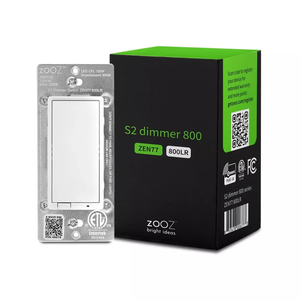 Zooz 800 Z-Wave Paddle Dimmer Switch
