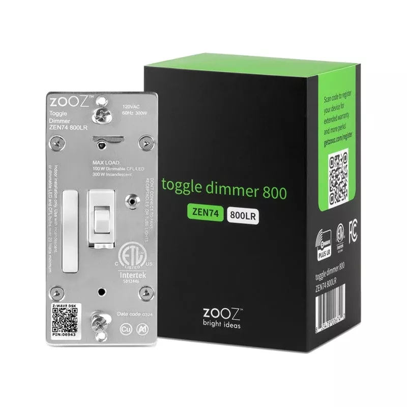 Zooz 800 Z-Wave Toggle Dimmer Switch