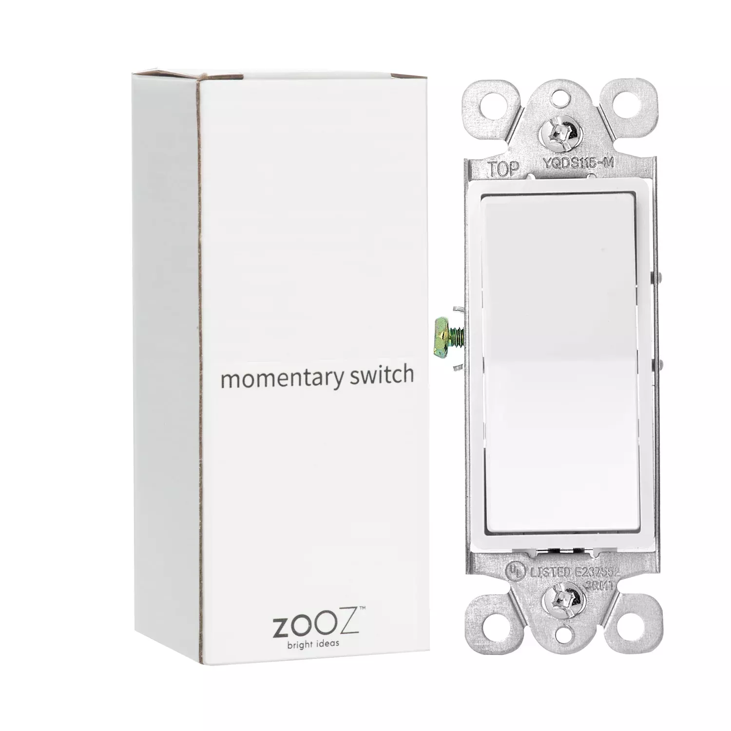 Zooz Momentary In-Wall Switch for Z-Wave Dimmer Modules